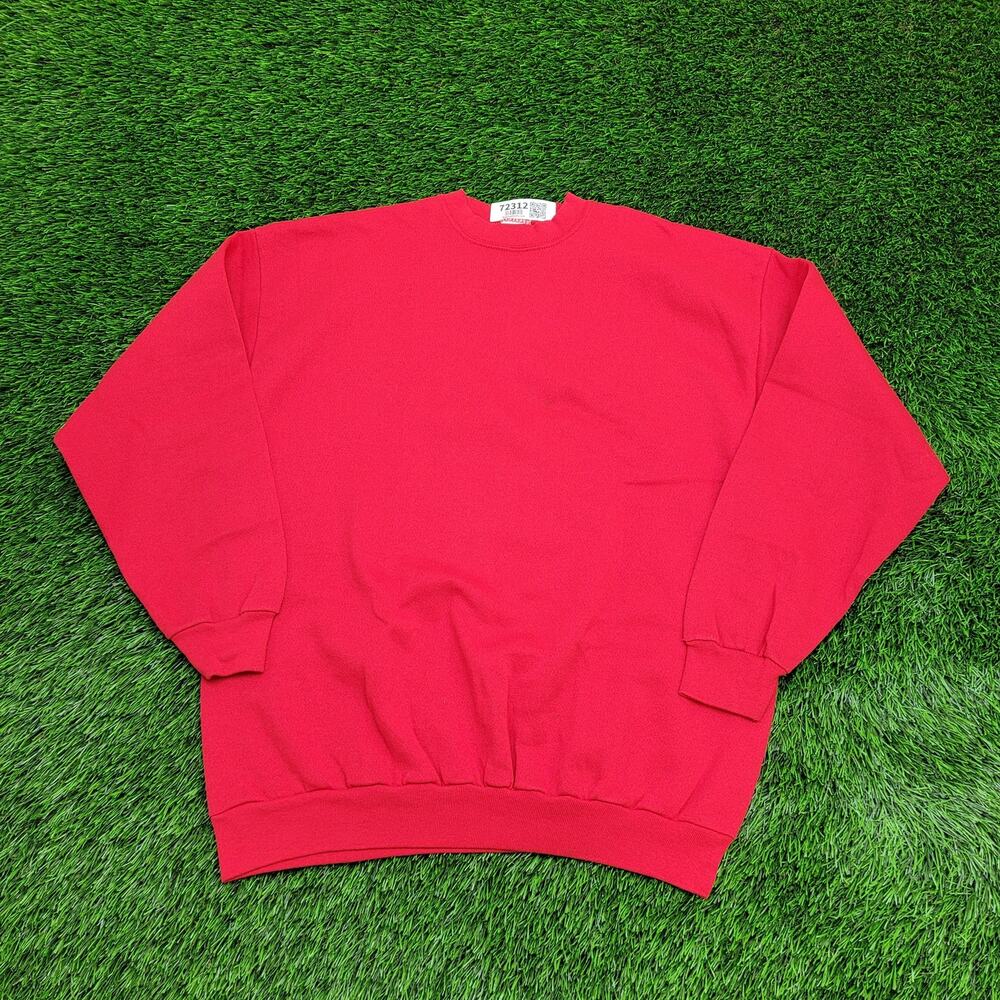 Vintage 90s Tultex Sweatshirt L/XL 22x26 Red